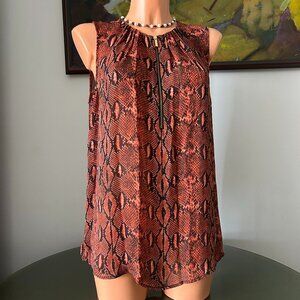 Michael Kors NWT Animal Print Sleeveless Blouse